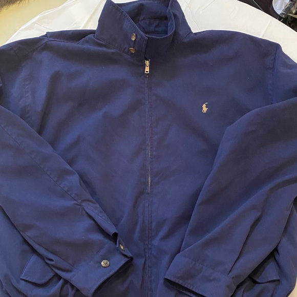 blue polo jacket men's